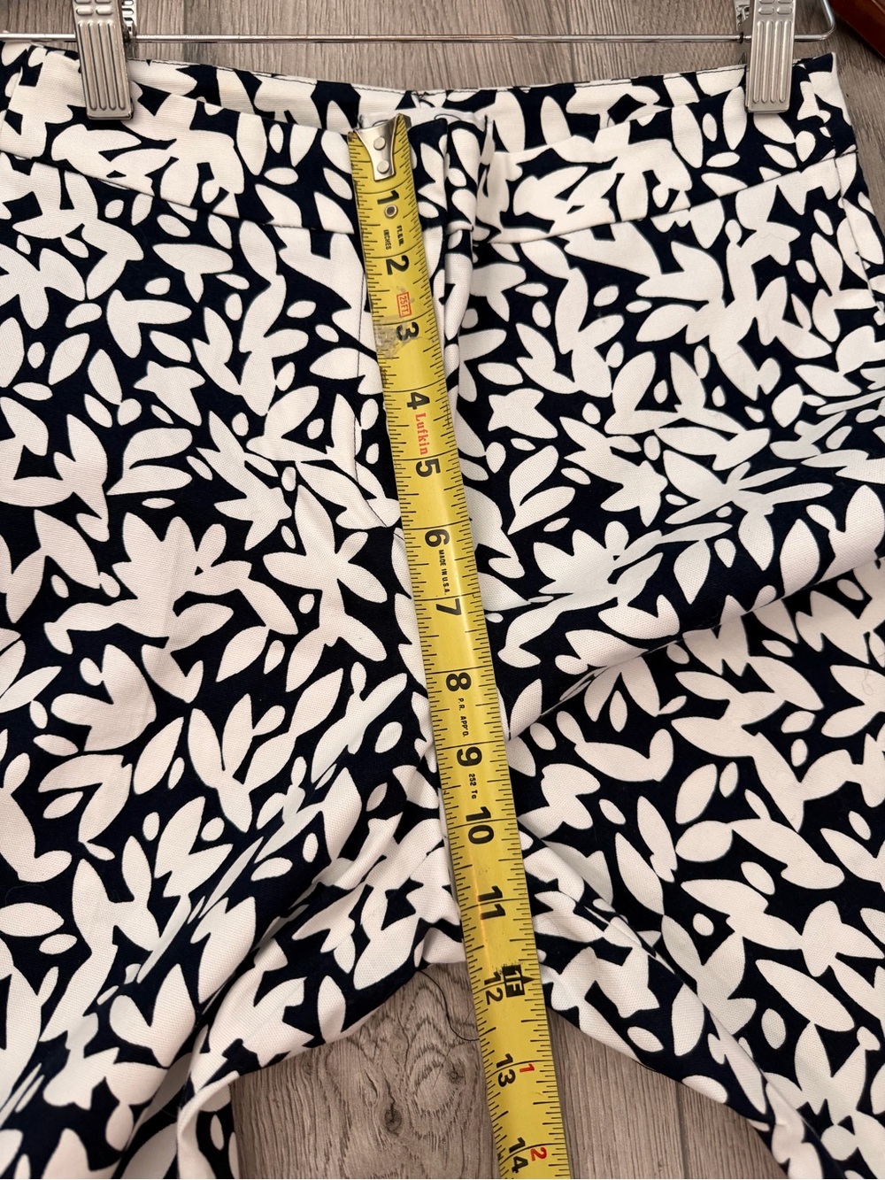 Oscar de la Renta Black and White Floral Wide-Leg Pants - Picture 4 of 11